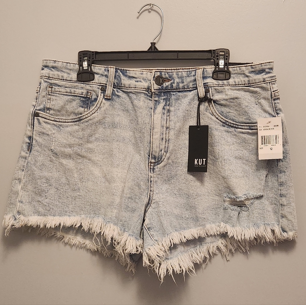 Kut from the Kloth Women's Light Blue Denim Shorts Size 12 NWT